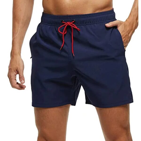 Fashion Beach Shorts Elastic Closure Men's Swim Trunks Quick Dry Beach Shorts With Zipper Pockets - Image 11