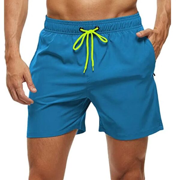 Fashion Beach Shorts Elastic Closure Men's Swim Trunks Quick Dry Beach Shorts With Zipper Pockets - Image 10
