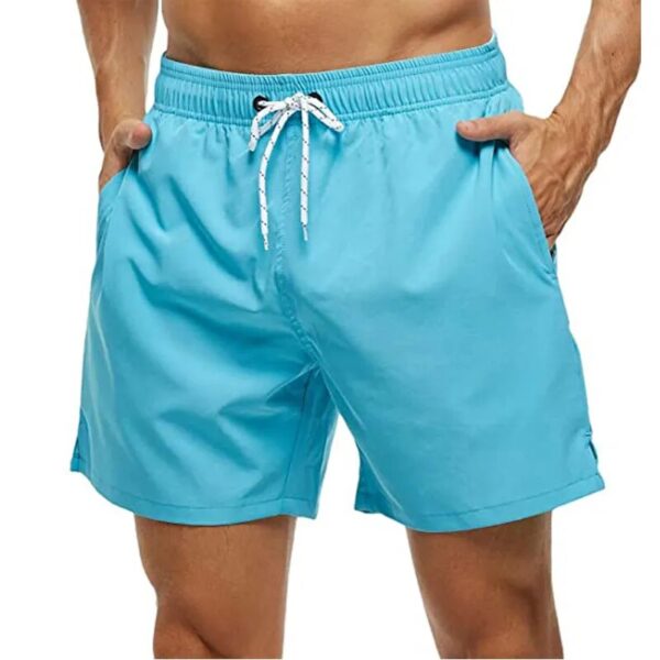 Fashion Beach Shorts Elastic Closure Men's Swim Trunks Quick Dry Beach Shorts With Zipper Pockets - Image 13