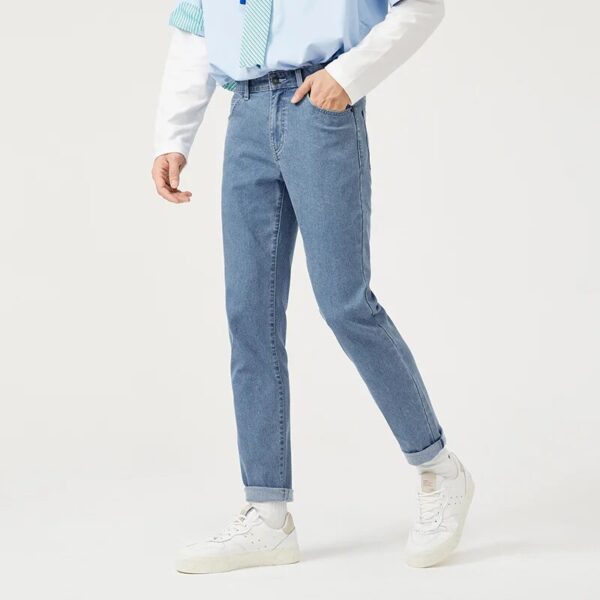 SEMIR Jeans Men Solid Retro Hong Kong Style Slim Feet Man New Washed Demin Pants Trend Ins - Image 4