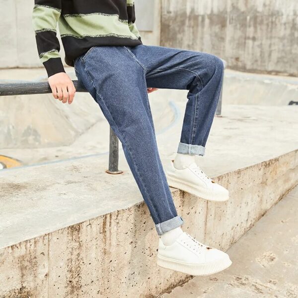 SEMIR Jeans Men Solid Retro Hong Kong Style Slim Feet Man New Washed Demin Pants Trend Ins - Image 9