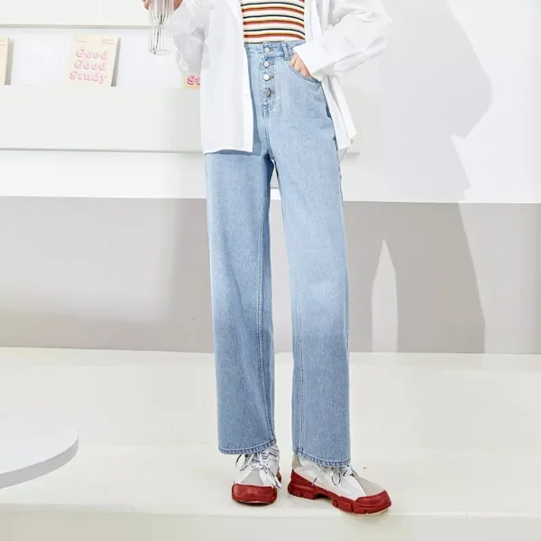 SEMIR Jeans denim Women Cotton Wide Leg Pants High Waist Slim New Loose Ladies Trousers Ins Tide Spring Casual Pants - Image 9