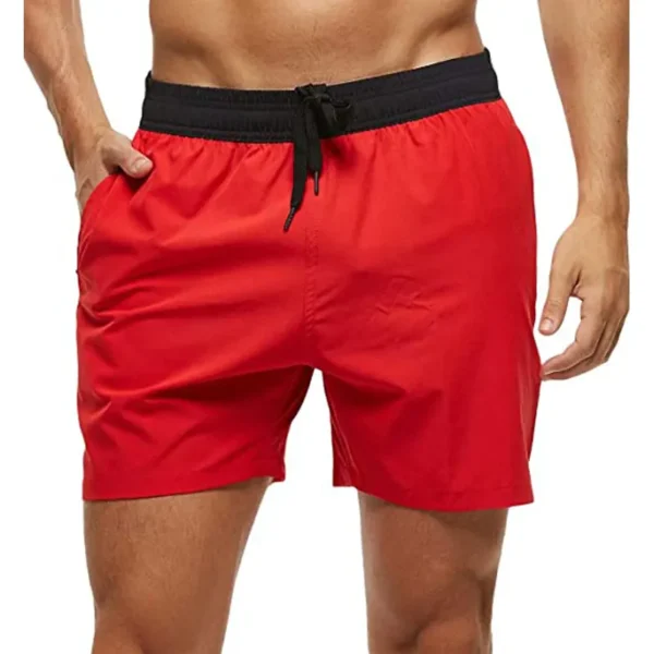 Fashion Beach Shorts Elastic Closure Men's Swim Trunks Quick Dry Beach Shorts With Zipper Pockets - Image 16