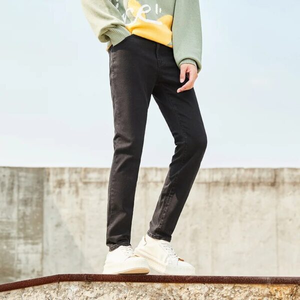 SEMIR Jeans Men Solid Retro Hong Kong Style Slim Feet Man New Washed Demin Pants Trend Ins - Image 6