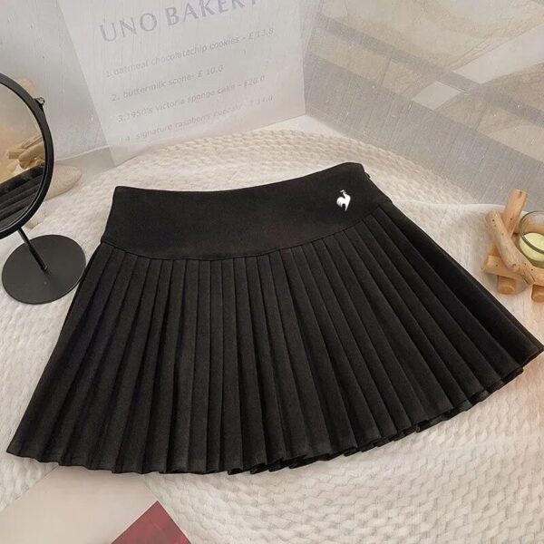Women's High Waist Pleated Golf Skirt, Safety Pants, Sports Pockets, Line A Skirt for Ladies, Elastic, High Quality, Summer - Image 4