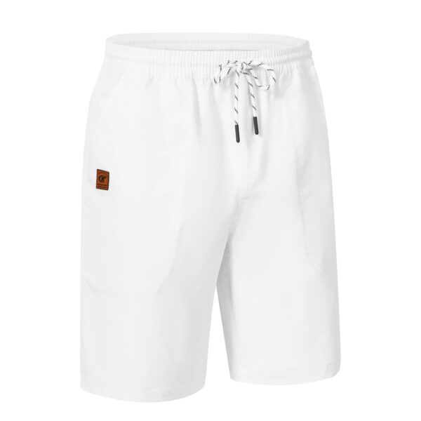 Summer Men's Solid Shorts Lightweight Breathable Quick Dry Athletic Pants With 5 Pockets High Quality Elastic Waist Beach Shorts - Image 7