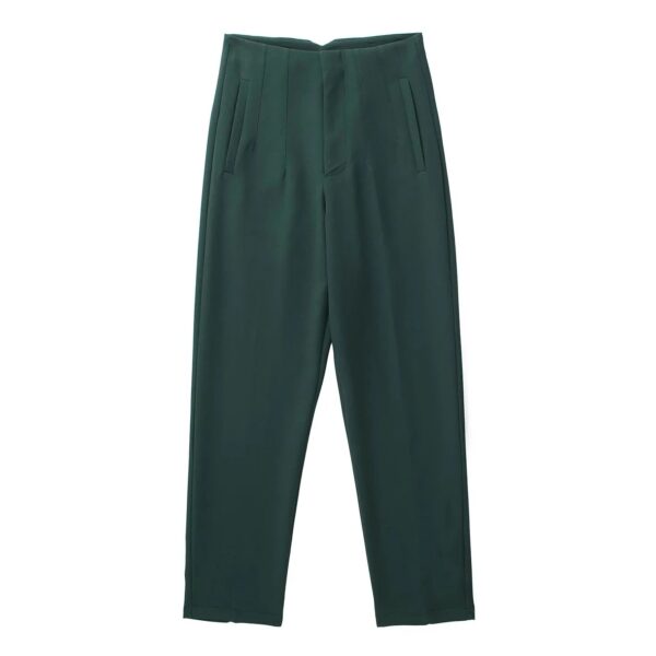 KONDALA Women Light Blue Chic Fashion Office Wear Straight Pants Vintage High Waist Zipper Fly Female Trousers Fashion 2023 - Image 29