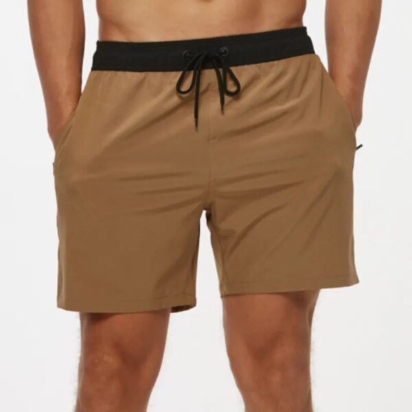 Fashion Beach Shorts Elastic Closure Men's Swim Trunks Quick Dry Beach Shorts With Zipper Pockets - Image 21