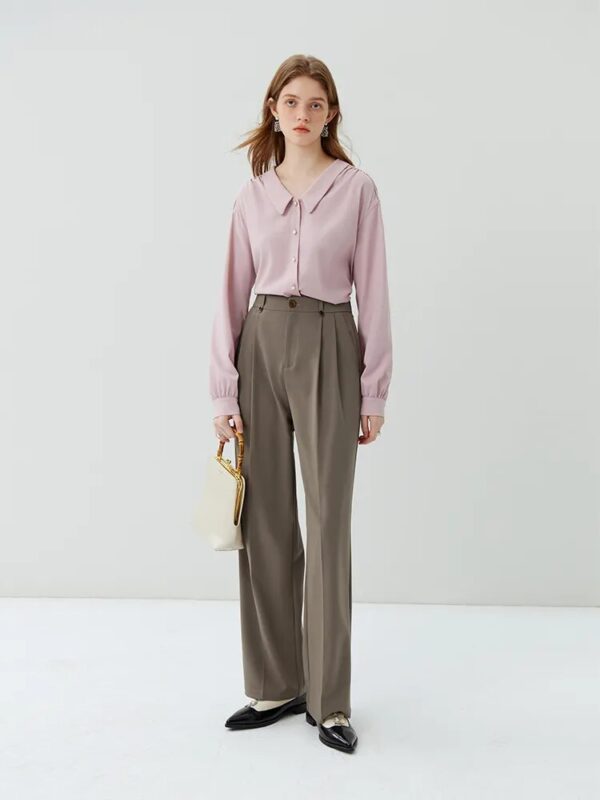 FSLE Fashionable City Straight Suit Pants for Female Autumn 2023 New Casual Commuter Style All-match Full-length Pants Women - Image 4