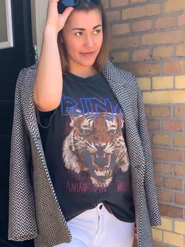 Tiger Graphic T-Shirts for Women 2023 Casual Letter Printed Vintage Tee Shirt Female Fashion Tees Tops Shirts Summer Clothes