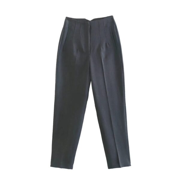 KONDALA Women Light Blue Chic Fashion Office Wear Straight Pants Vintage High Waist Zipper Fly Female Trousers Fashion 2023 - Image 23