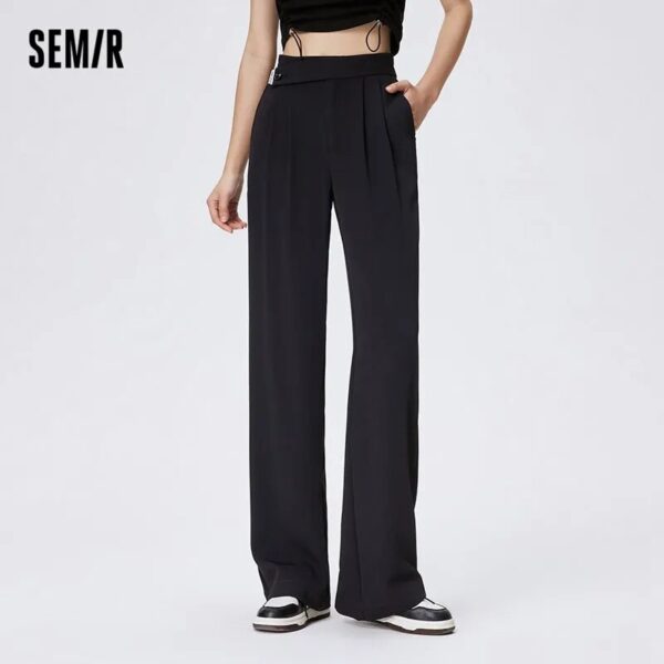 Semir Casual Pants Women Cool And Easy To Handle Suit Pants 2023 Summer Style Drape High Waist Wide Leg Commuting - Image 3