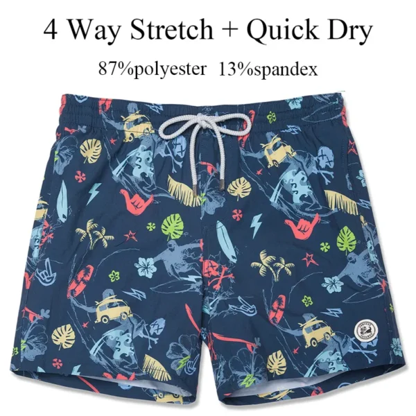 SURFCUZ Men's Swim Shorts Quick Dry Beach Board Shorts with Mesh Lining 7 Inch Inseam Bathing Suits Mens Swimming Trunks - Image 21