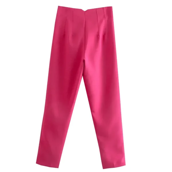 KONDALA Women Light Blue Chic Fashion Office Wear Straight Pants Vintage High Waist Zipper Fly Female Trousers Fashion 2023 - Image 13