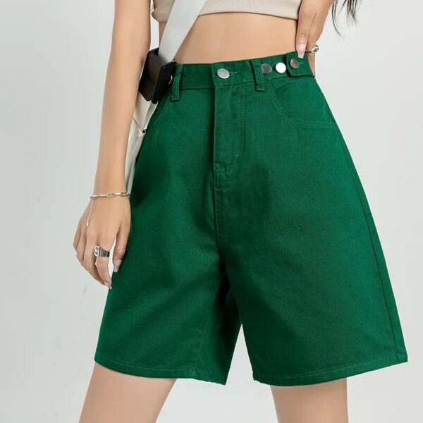 ZOENOVA Belted Shorts Jeans Women Baggy Y2K Fashion Straight Vintage Streetwear Denim 2022 Summer Loose Femme Denim Short Pants - Image 4