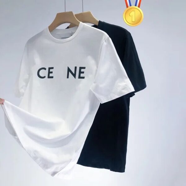 New Women Black White Tshirts Lady Solid Cotton Tees Short Sleeve T shirts Female Summer Top Strendy brand CE printed  for Woman - Image 3