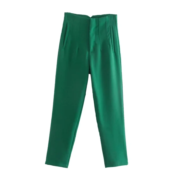 KONDALA Women Light Blue Chic Fashion Office Wear Straight Pants Vintage High Waist Zipper Fly Female Trousers Fashion 2023 - Image 15