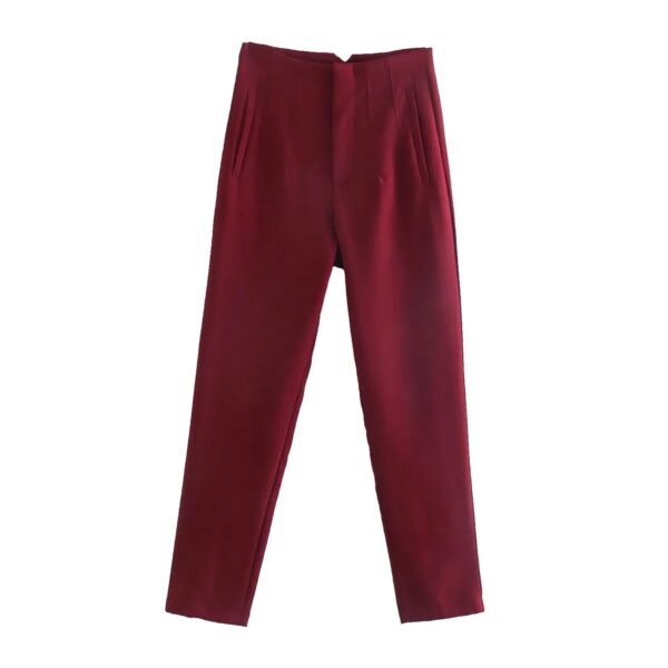 KONDALA Women Light Blue Chic Fashion Office Wear Straight Pants Vintage High Waist Zipper Fly Female Trousers Fashion 2023 - Image 38