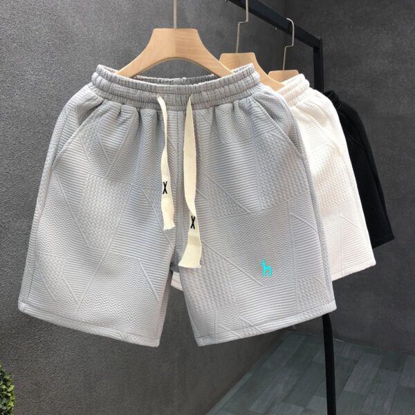 Hazzys LOGO Shorts for Men Casual Shorts 2023 NEW Summer Fashion Loose Men Pants Luxury Brand Outer Wear Shorts - Image 3