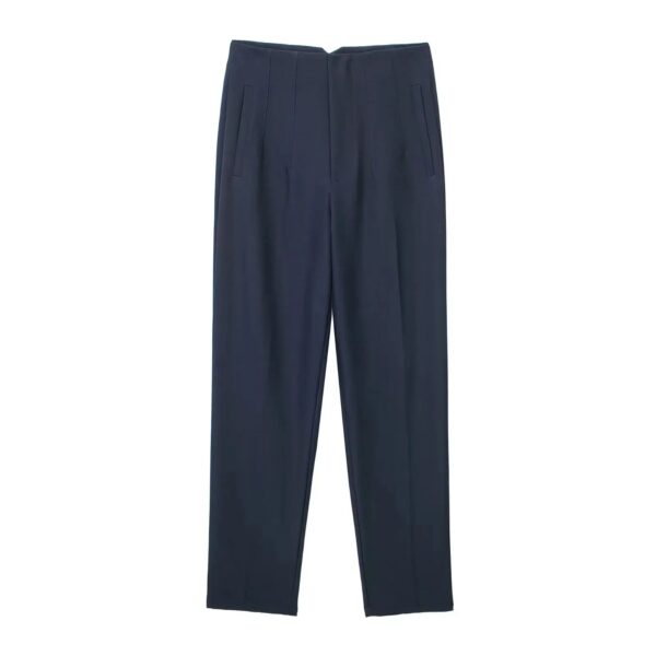 KONDALA Women Light Blue Chic Fashion Office Wear Straight Pants Vintage High Waist Zipper Fly Female Trousers Fashion 2023 - Image 36