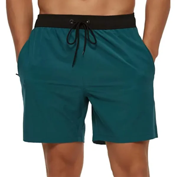 Fashion Beach Shorts Elastic Closure Men's Swim Trunks Quick Dry Beach Shorts With Zipper Pockets - Image 20
