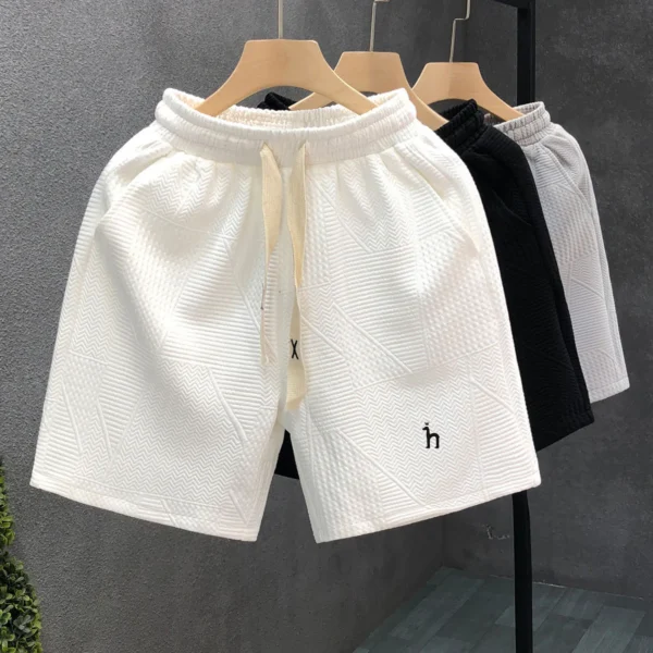 Hazzys LOGO Shorts for Men Casual Shorts 2023 NEW Summer Fashion Loose Men Pants Luxury Brand Outer Wear Shorts