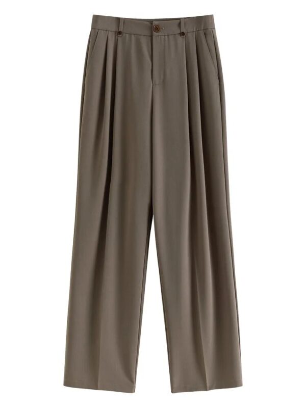 FSLE Fashionable City Straight Suit Pants for Female Autumn 2023 New Casual Commuter Style All-match Full-length Pants Women - Image 5
