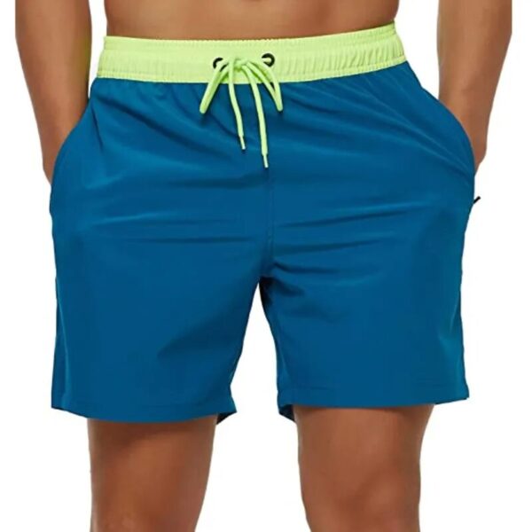 Fashion Beach Shorts Elastic Closure Men's Swim Trunks Quick Dry Beach Shorts With Zipper Pockets - Image 19