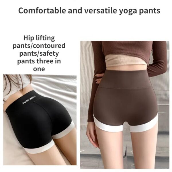 Triple Seamless Shark Pants WomenWearing Yoga Thin Color Contrast Shorts SummerOuterwear Leggings HighWaisted BarbieSafety Pants