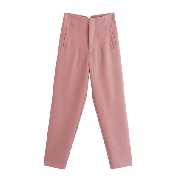 KONDALA Women Light Blue Chic Fashion Office Wear Straight Pants Vintage High Waist Zipper Fly Female Trousers Fashion 2023 - Image 30