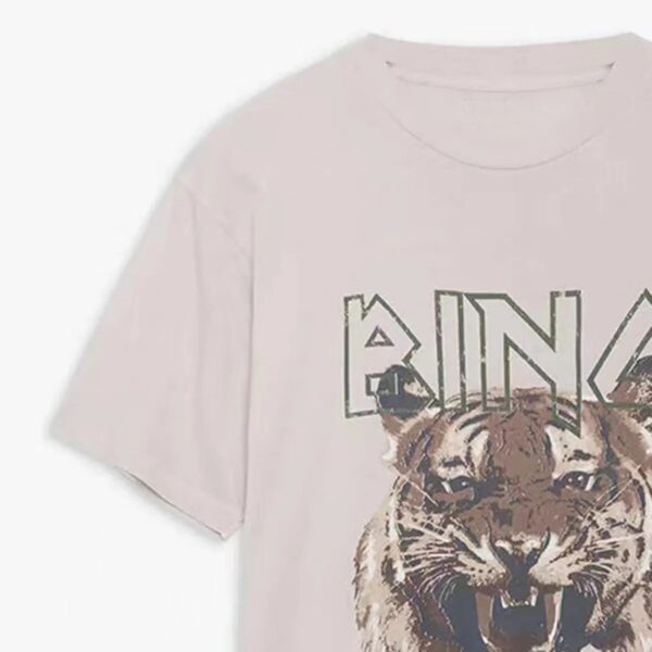 Tiger Graphic T-Shirts for Women 2023 Casual Letter Printed Vintage Tee Shirt Female Fashion Tees Tops Shirts Summer Clothes - Image 6
