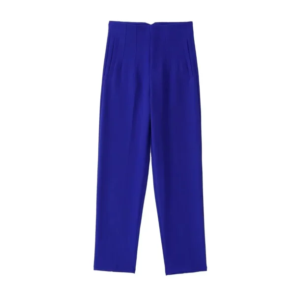 KONDALA Women Light Blue Chic Fashion Office Wear Straight Pants Vintage High Waist Zipper Fly Female Trousers Fashion 2023 - Image 32